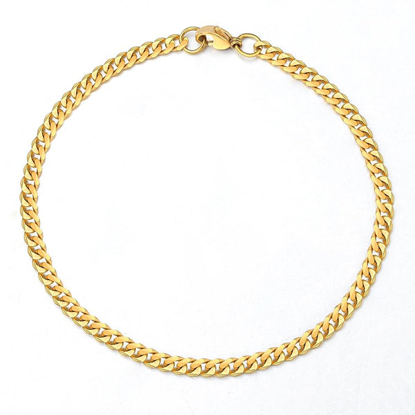 3mm Curb Stainless Steel Chain Bracelet