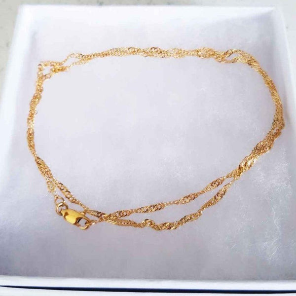 1.5mm Gold Disco Chain Necklace