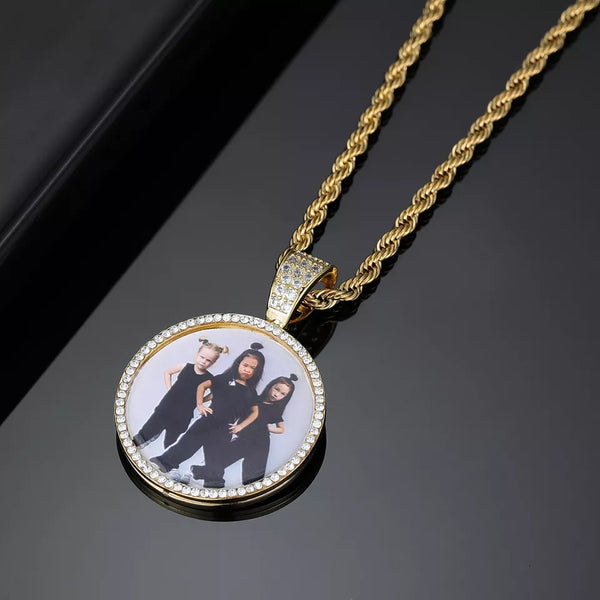 Personalized Custom Made Photo Circle Necklace