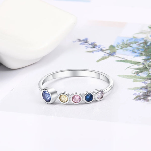 Family Ring with Birthstones HNS Studio Canada