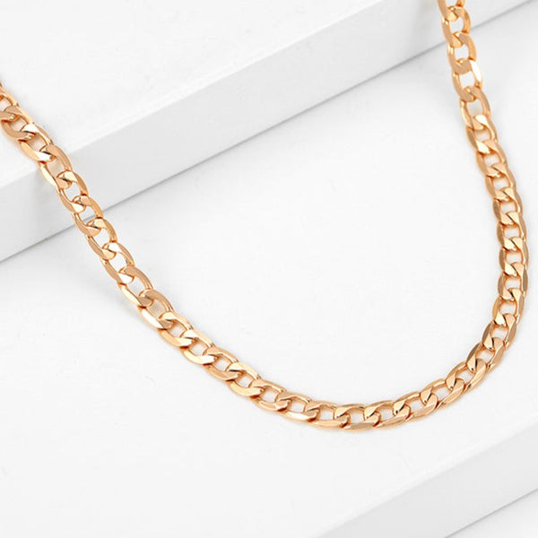 18k Gold Filled Curb Chain Necklace HNS Studio Canada 