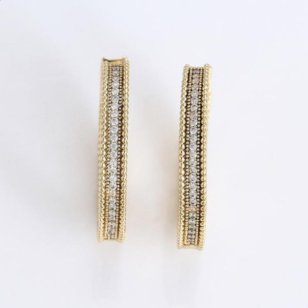14K gold plated hoops HNS Studio Canada 