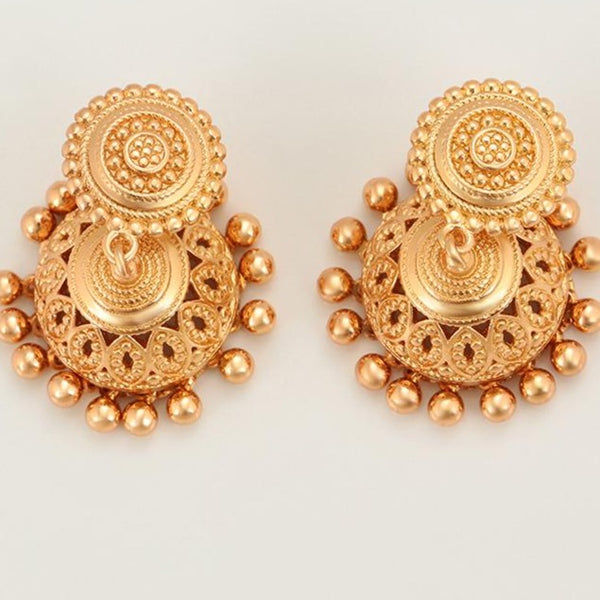 Gold Indian Jhumki Earrings HNS Studio Canada