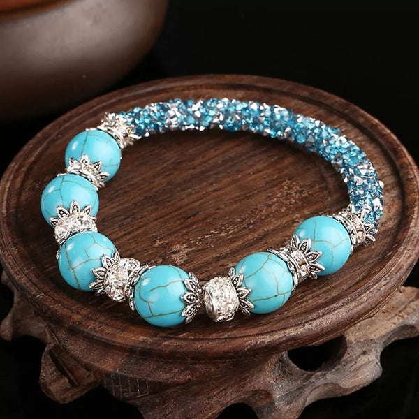 Boho Style Stretchable Turquoise Bracelet - HNS Studio