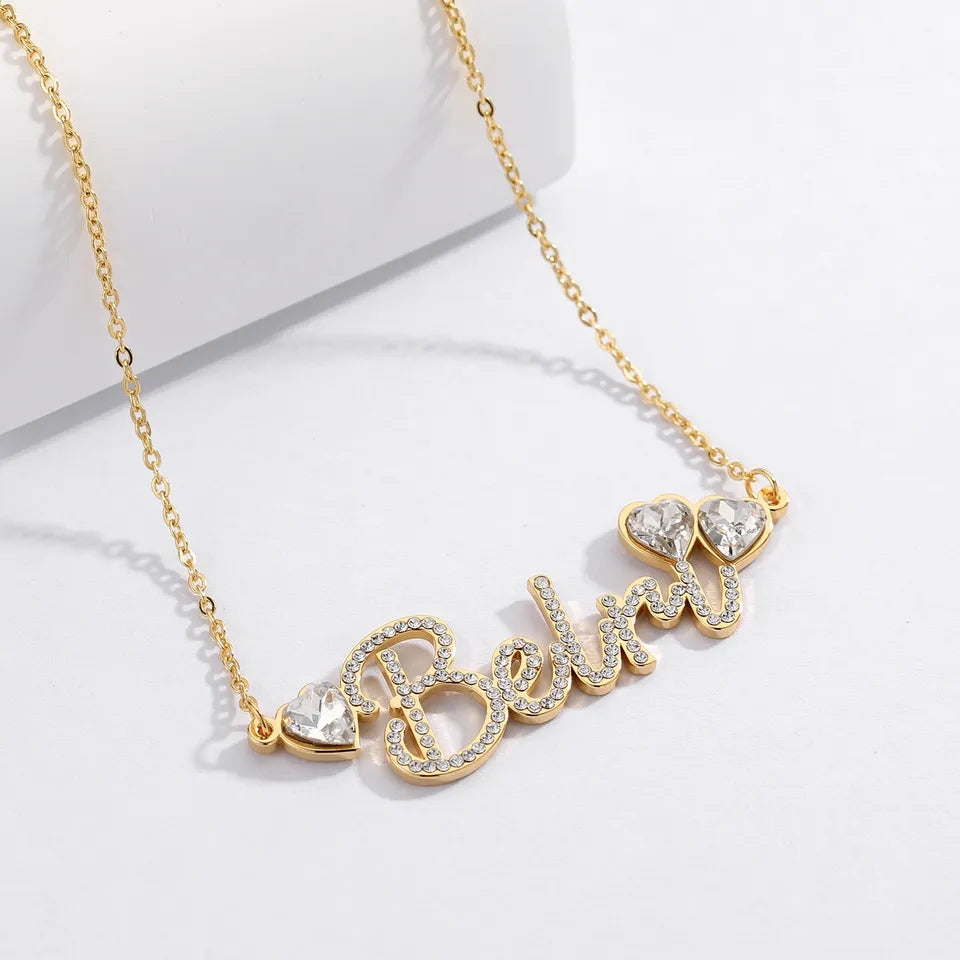 Crystal Personalized Name Necklace HNS Studio Canada 