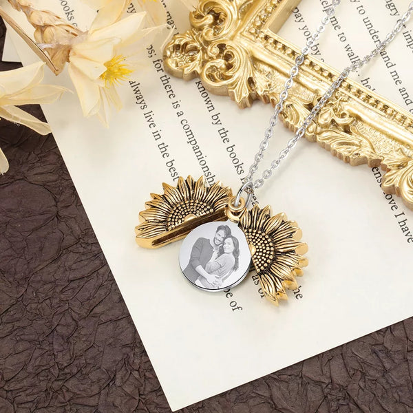 " You are My Sunshine" Necklace with Photo HNS Studio Canada 
