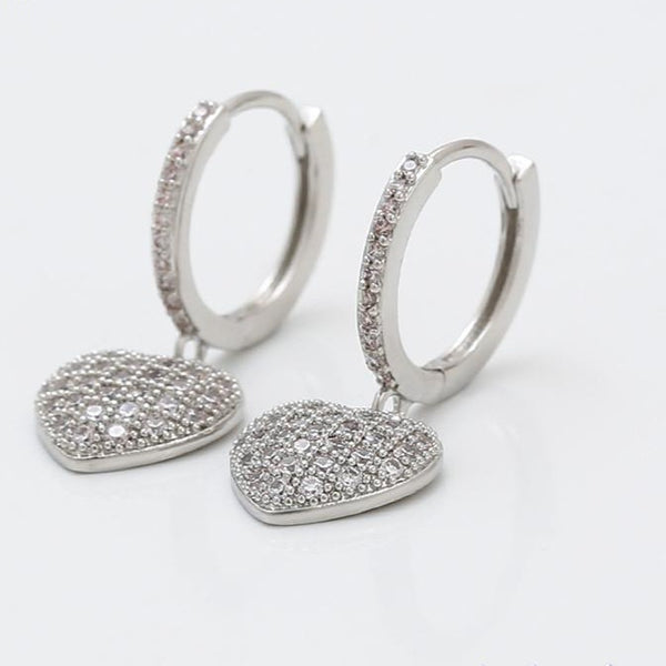 Silver  Heart Earrings HNS Studio Canada 