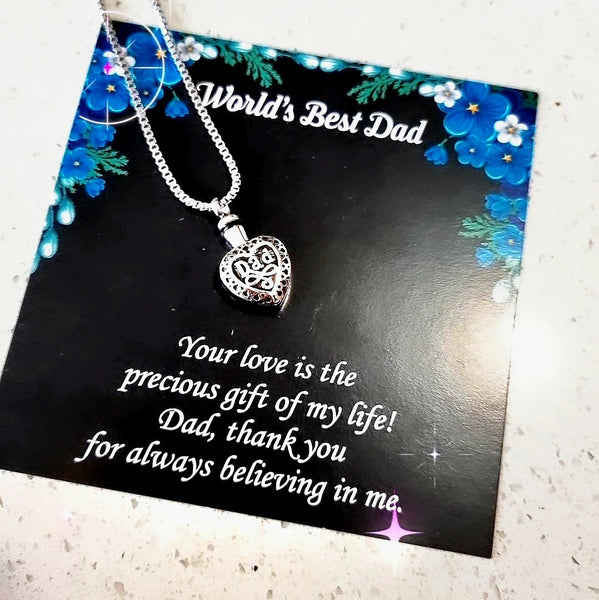 Silver Dad Pendant Necklace