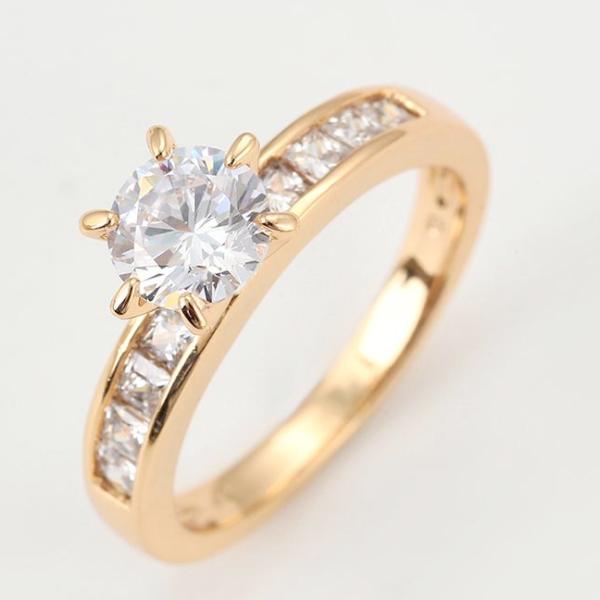 18K Gold plated Wedding Ring Set - HNS Studio