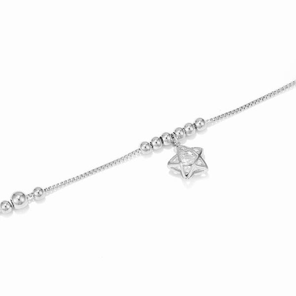 Dainty Silver Star Charm Bracelet HNS Studio Canada