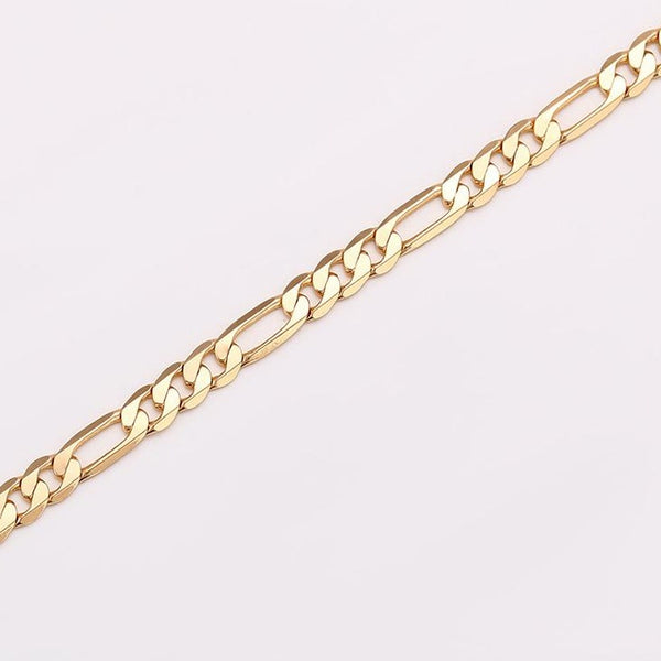 Flat Figaro Chain Necklace 