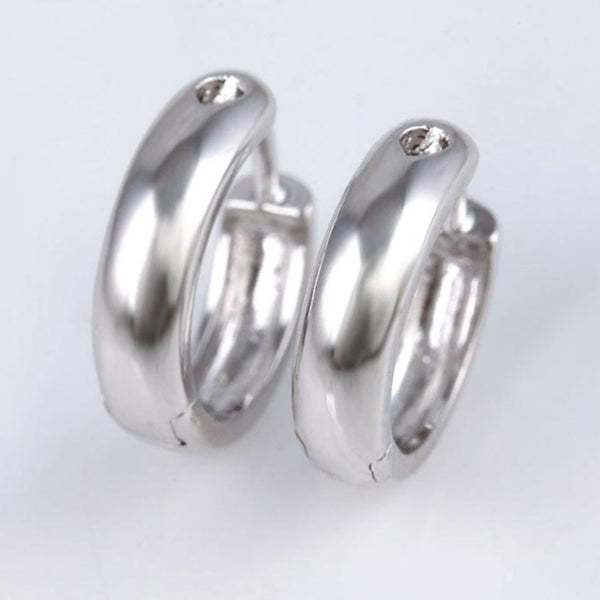 Silver Chunky Hoop Earrings  HNS Studio Canada