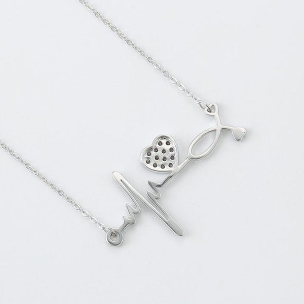 Stethoscope and Heart Necklace HNS Studio Canada