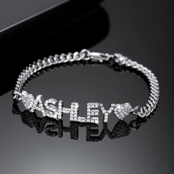 Personalized Iced Out Bling Name Bracelet