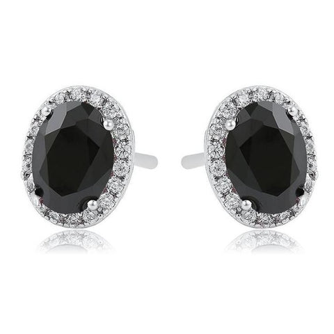 Black Cubic Zirconia Stud earrings
