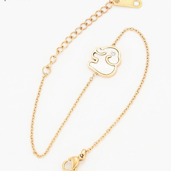 Rose Gold Elephant Charm Bracelet