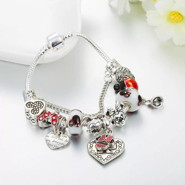 Mickey mouse charms bracelet