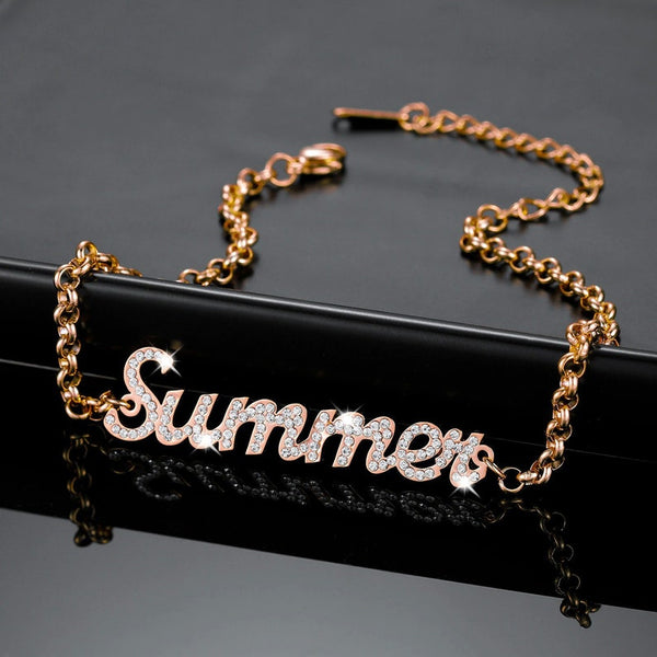 Personalized Iced Out Bling Name Bracelet HNS Studio Canada 