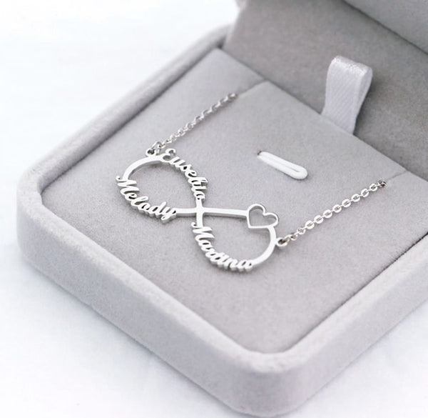 Personalized Infinity 3 Names Necklace