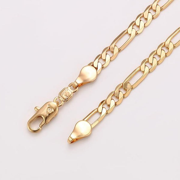 Flat Figaro Chain Necklace 