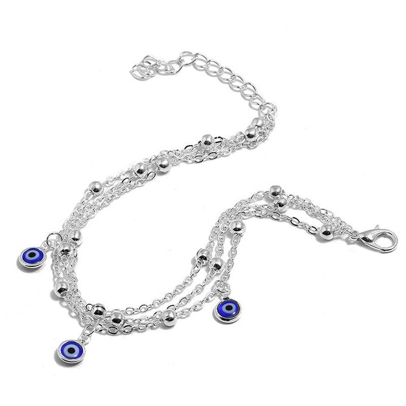 Home › Evil Eye Layered Anklet