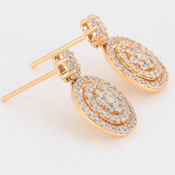 Gold Drop Earrings , 18K Gold Plated HNS Studio Canada 