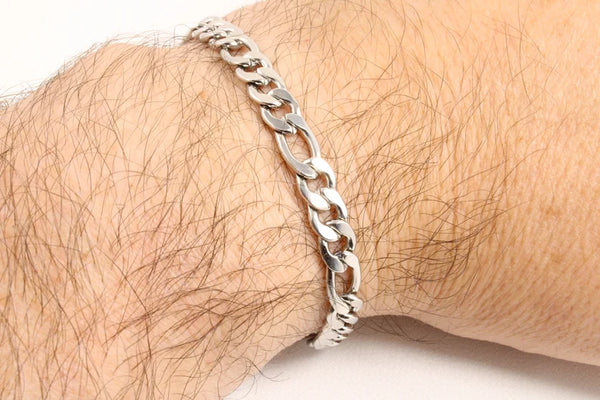 Men Figaro Chain Bracelet