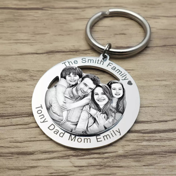 Custom Photo Family Keychain