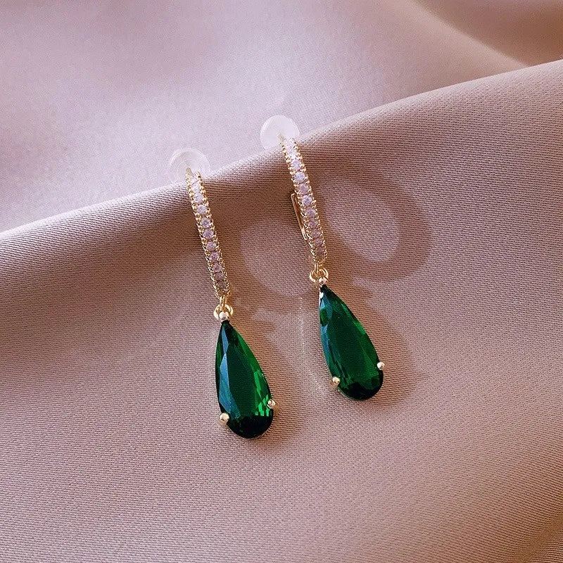 Emerald  Drop Earrings HNS Studio Canada 