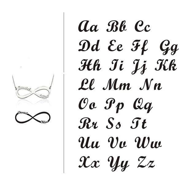 Sterling Silver Personalized Infinity Name Necklace - HNS Studio