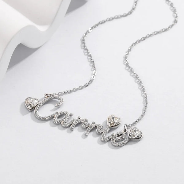 Crystal Personalized Name Necklace HNS Studio Canada 