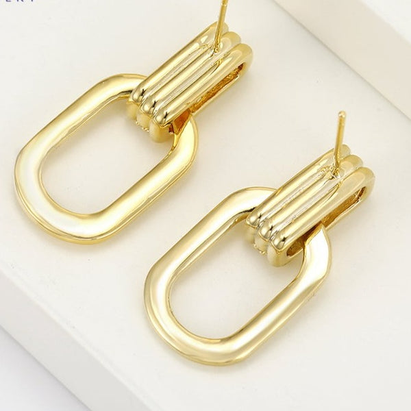 14k Gold Filled paper Clip Earrings HNS Studio Canada 