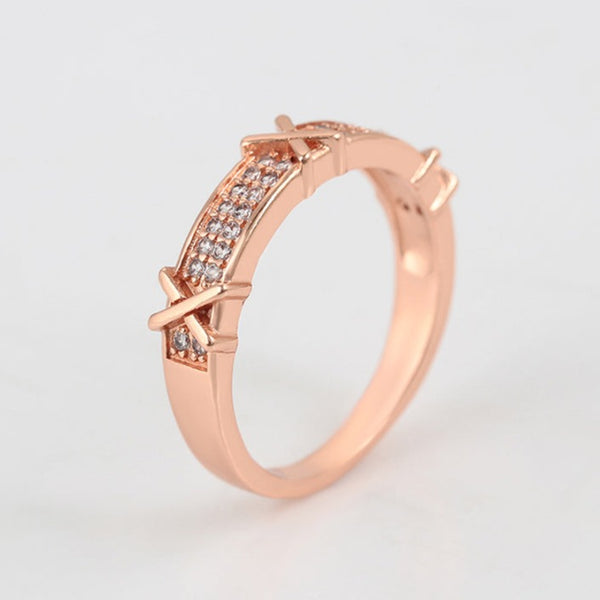 18k Rose Gold Plated Bangle Bracelet with Matching Ring HNS Studio Canada 