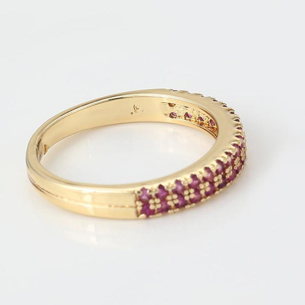 Gold Eternity Ring Band HNS Studio Canada 