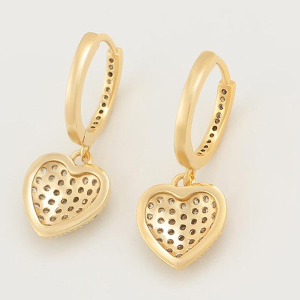 Gold Heart Earrings HNS Studio Canada 