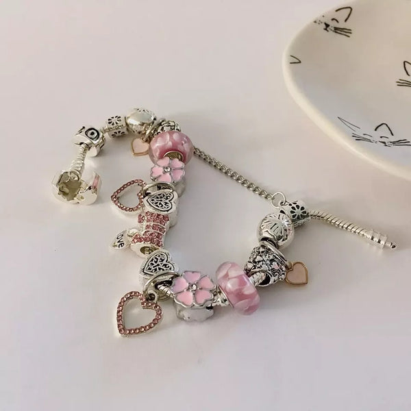 Pink Charms Bracelet for Women HNS Studio Canada 