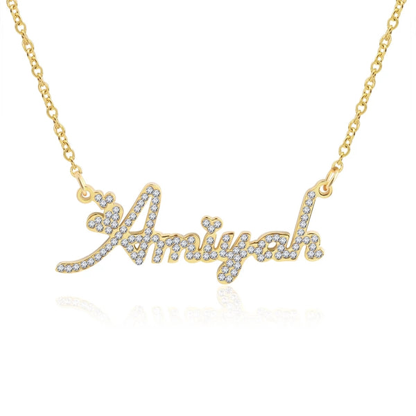 Ice out name necklace 