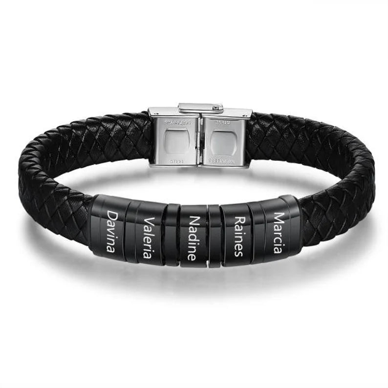 Personalized leather 2025 bracelets near me