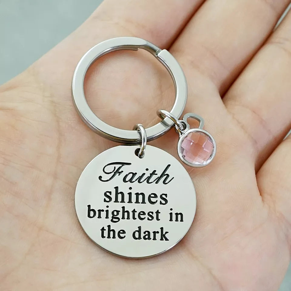 Faith Shines Brightest In The Dark Keychain HNS Studio Canada 