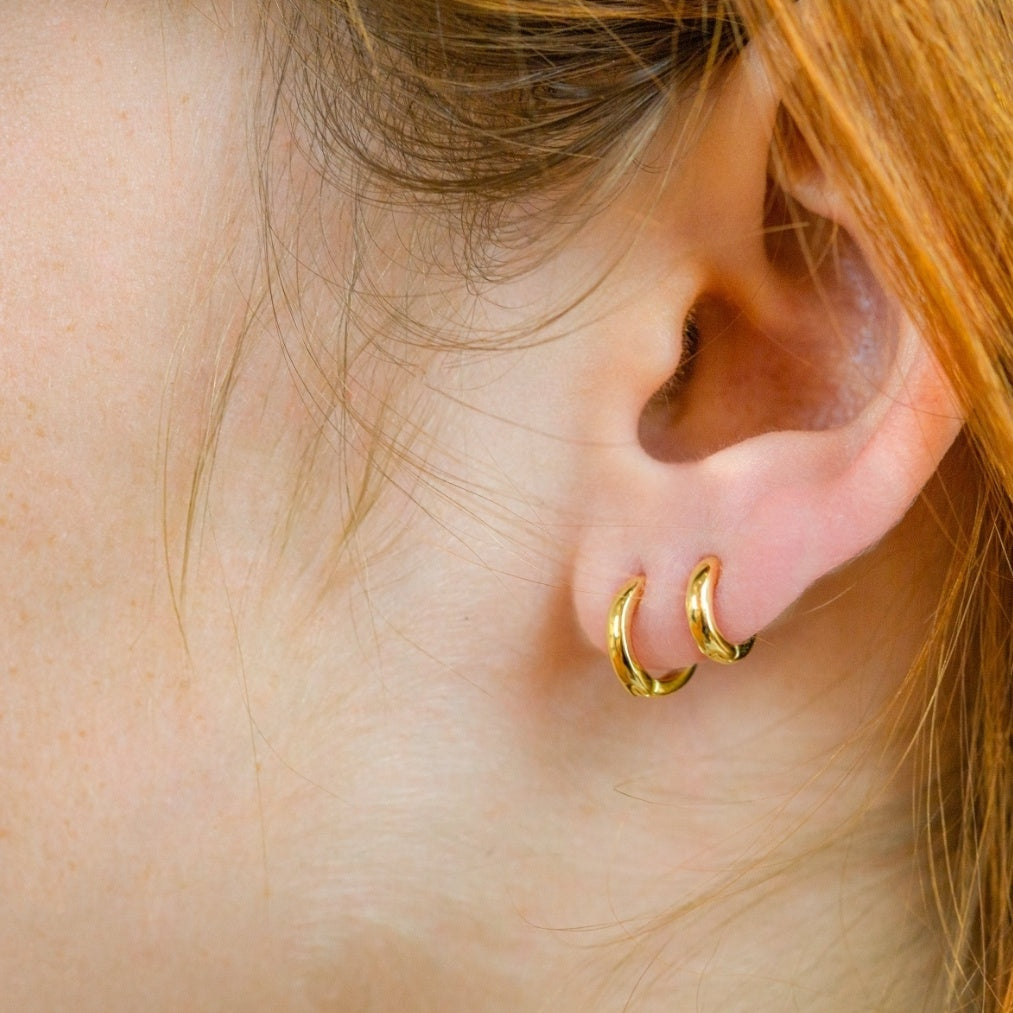 Small Hoop Earrings 18k Gold plated