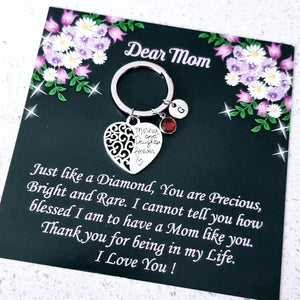 The Love Between a Mother and Daughter is Forever Keychain HNS Studio Canada 