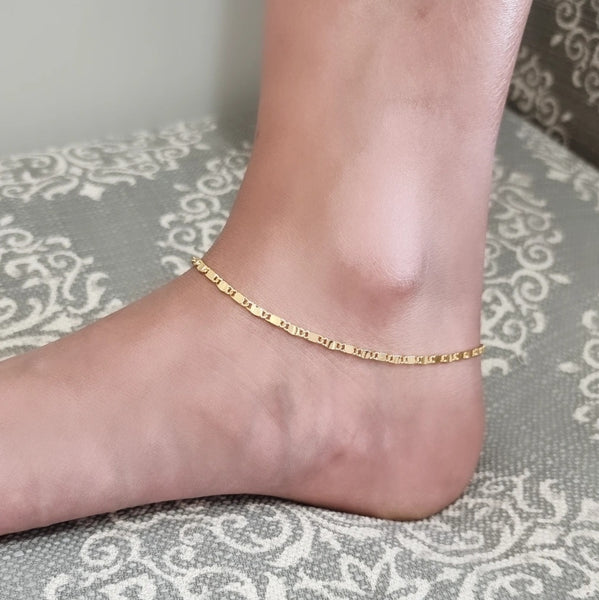 24k Gold Plated Snail Chain Anklet HNS Studio Canada 