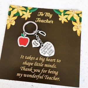 It Takes A Big Heart to Help Shape Little Minds Teacher's Keychain HNS Studio Canada 
