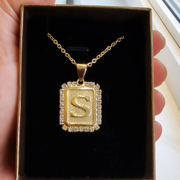 18k Gold Plated Big Letter Necklace
