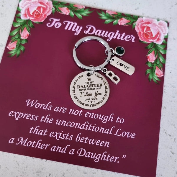 To My Daughter I Love You Forever Keychain Personalized HNs Studio Canada 
