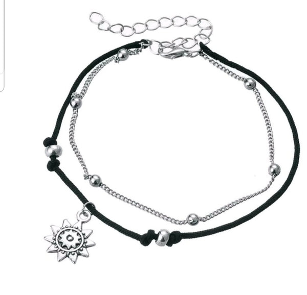 Double Layer Sun Charm Anklet-* Clearance *
