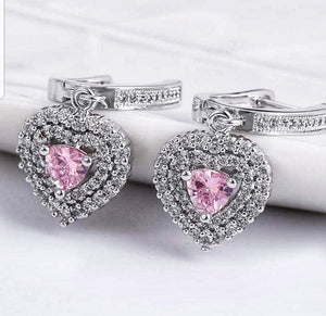 Heart Earrings Sterling Silver - HNS Studio