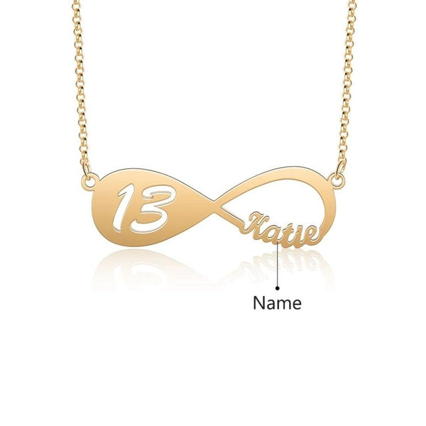 Infinity Name Necklace with Year HNS Studio Canada