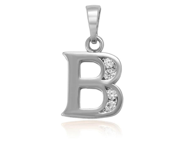 Sterling Silver Initial Pendant Necklace