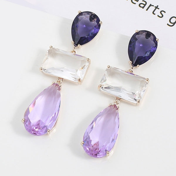 Purple Dangle earrings